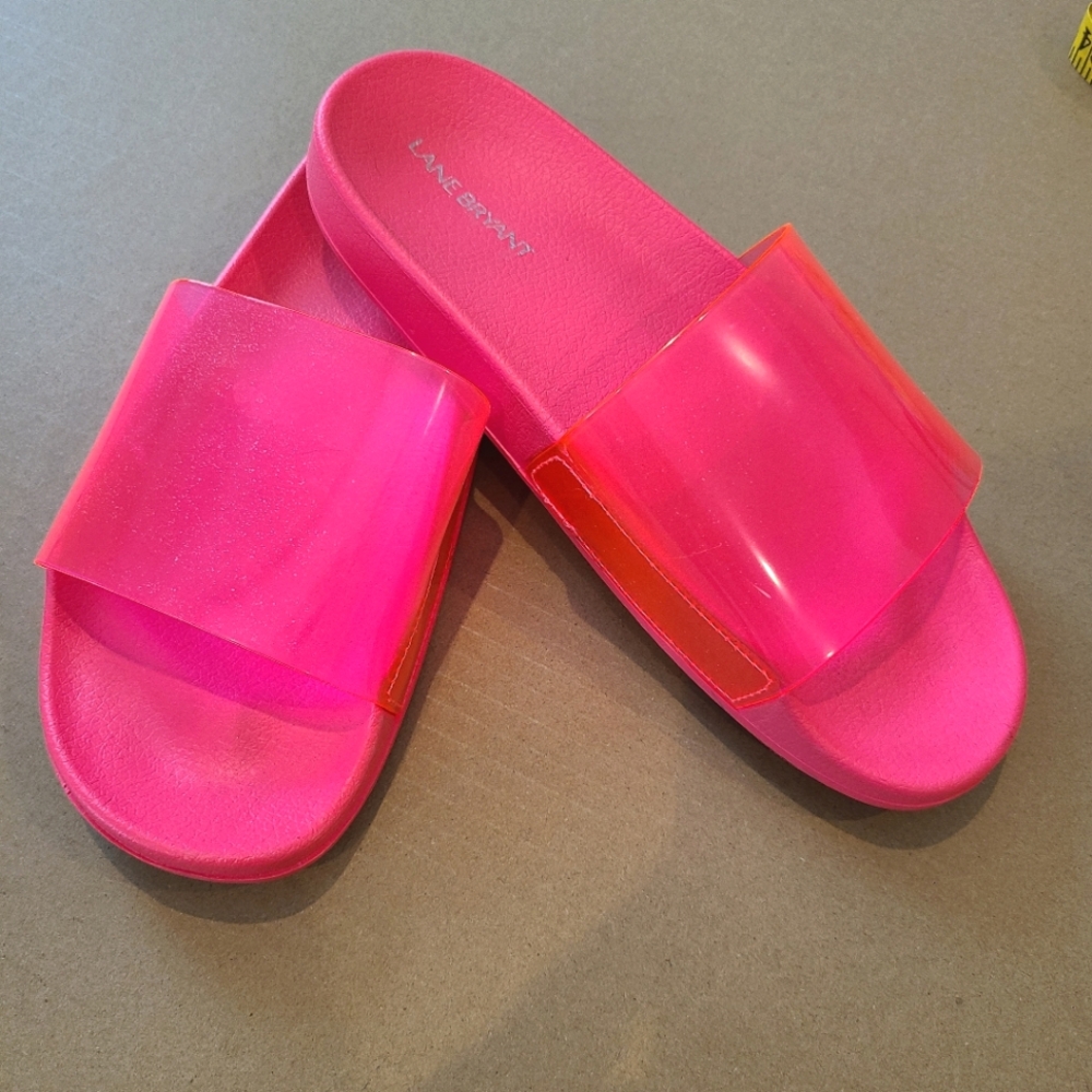 Lane Bryant Pink Pool Slide Sandals